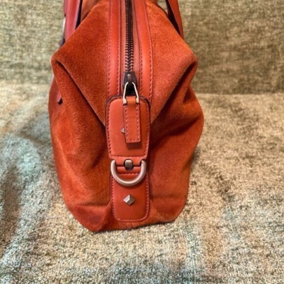 Vintage Gucci Boston monogram Orange Suede and Leather & canvas GG Rockstud bag - Picture 5 of 16